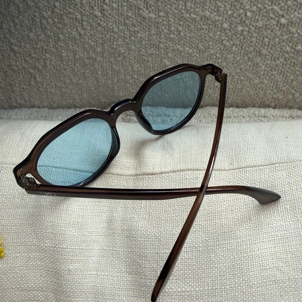 Blue Lens Brown Frame Sunglasses